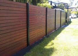 Wooden garden fence section in closeup in the sun with shadows. Plain And Simple Horizontal Fence Diy Privacy Fence Fence Design Modern Fence