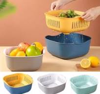 Shenmeida Kitchen Strainer Colander Bowl Sets, 2-in-1 ...