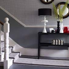 The sheerness of the glass panels lends an airy feel to this stair. 17 Dado Rails Ideas Dado Rail Home Hallway Decorating