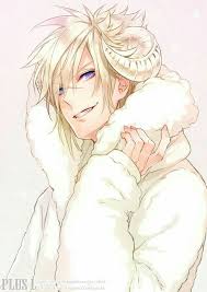 Anime Boy White Fleece Ram Horns Cool Scar Blue Purple Eyes Anime Guys Anime Demon Boy Anime Anime Demon