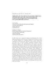 Aliran sains tulen in english. Pdf Problems And Challenges Of Learning Through A Second Language The Case Of Teaching Of Science And Mathematics In English In The Malaysian Primary Schools