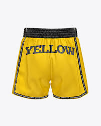 Download Shorts Mockup Back View In Apparel Mockups On Yellow Images Object Mockups