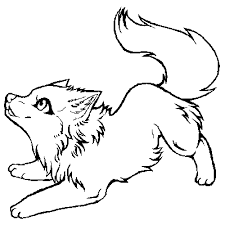 Free Line Art Animal Jam Drawings Wolf Colors Wolf Drawing Easy