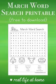 Free Printable March Word Search Printable Puzzle For Kids Printable Puzzles For Kids St Patrick S Day Words Printable Activities For Kids