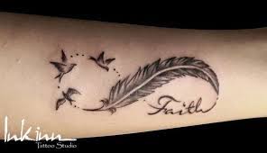45 Cool Infinity Tattoo Ideas Feather Tattoos Infinity Tattoos Infinity Tattoo With Feather
