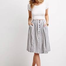 Black And White Vertical Striped Skirt Outfit F21 Pleated Long Skirt Pleated Long Skirt Striped Midi Skirt Midi Skirt