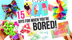 When you're bored, it can be helpful to just discard the idea that you're going to find something fun to do, and get down to some work that actually needs. 15 Easy Diys To Do When You Re Bored Diy Compilation Video Karenkavett Youtube