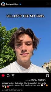 Louis Partridge with Beard