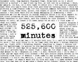 525 600 Minutes Rent Musical Rent Quotes Musicals