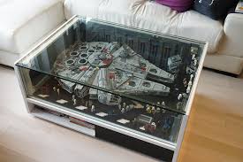 Millennium Falcon Coffee Table Brick Brains Star Wars Room Star Wars Decor Cool Coffee Tables