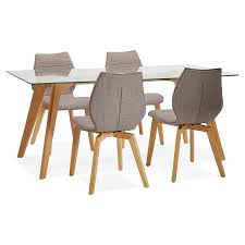 Table A Manger Design Scandinave Apoline En Verre 90x180x75cm Transparent Table A Manger Design Salle A Manger Design Table A Diner