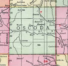 Oscoda County Michigan 1911 Map Rand Mcnally Mio Luzerne Comins Fairview Red Oak Mccollum Dew Hardy Mckinley Kneeland Bigg Oscoda County Map Map