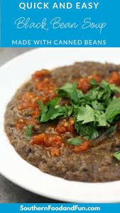 Black Bean Soup With Canned Beans Easy Black Bean Soup Made With Canned Beans And Pre Chopped Trinity Mix Of Onions Peppers And Ce Easy Soup Recipes Soup Recipes Easy Dinner Recipes