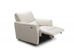 Biaggio Italian Leather Light Gray Reclining Modern Accent Chairs Modern Accent Chair Leather Recliner Contemporary Recliner Chairs