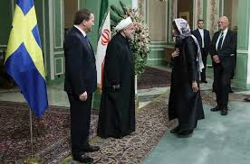 Ann linde told politico that sweden is not a libertarian nirvana: Ann Linde Covers Herself In A Compulsory Veil And Voluntary Long Black Cloak As She Meets Iranian President Hassan Rouhani Un Watch