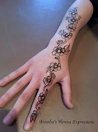 A Simple Floral Vine Henna Designs Easy Hand Tattoos Simple Henna
