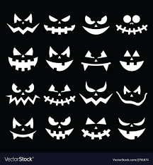 Spooky halloween faces