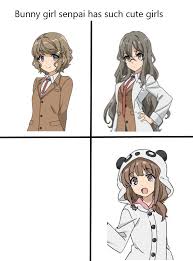 Day 46 Of Bunny Girl Senpai Memes R Animemes Know Your Meme These are memes that use anime and/or are related to anime/ weeb culture. bunny girl senpai memes r animemes