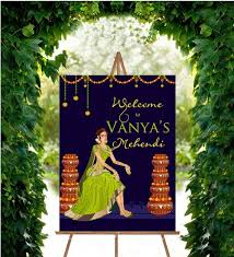 Mehndi Sign Mehendi Welcome Sign Maiyan And Choora Sign Gaye Etsy In 2020 Wedding Ceremony Signs Welcome Sign Ceremony Signs