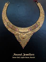 Visit Anand Jewellers At Sonar Gali Upper Bazar Ranchi Opp Bina Bastralaya For A Wide Range Of Trad Gold Bridal Necklace Bridal Necklace 22k Gold Necklace