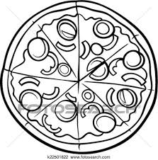 Italian Pizza Cartoon Coloring Page Clipart K22501822 Pizza Coloring Page Food Coloring Pages Pizza Drawing