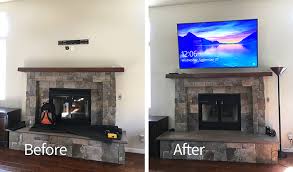Fireplace tv mount is fine i have a tv over the fireplace in my family room and have had no issues with viewing angle. 75 Tv Above Fireplace Securepro