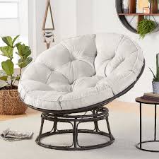 Better Homes Gardens Papasan Chair With Fabric Cushion Pumice Gray Walmart Com Papasan Chair Comfy Chairs Papasan Chair Cushion