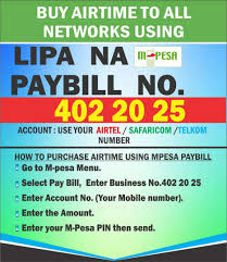 Check spelling or type a new query. Mmm Communications Ltd Buy Airtel And Telkom Credit Using Mpesa Go To Mpesa Lipa Na Mpesa Paybill Enter Business No 4022025 Account No Mobile No The One You Want To Load Airtime Enter
