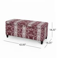 Bancroft Lift Top Storage Ottoman With Birch Wood And Studded Tie Dye Fabric Mauve And Flat Black Walmart Com Walmart Com
