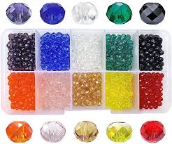 A rondelle bead is disc or doughnut shaped and is wider than the height of the bead. Amazon Com Chengmu 4mm Rondelle Glass Beads For Jewelry Making 1000pcs Faceted Briolette Shape Translucent Crystal Spacer Beads Assortments Supplies Accessories For Bracelet Necklace With Elastic Cord Home Kitchen