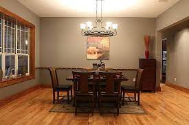 Have a ranch with sunken lr and beautiful honey oak trim and doors (solid and beautifully maintained.). Dining Room With Oak Trim Dining Room Paint Living Room Paint Paint Colors For Living Room
