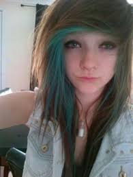 Blue Bangs Scene Hair