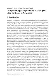 We did not find results for: Pdf The Phonology And Phonetics Of Laryngeal Stop Contrasts In Assamese Beyond The Veil Of Maya