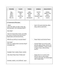 Proper Nouns And Common Nouns Detailed Lesson Plan Context Clues Lesson Plans Context Clues Lesson Lesson Plan Examples