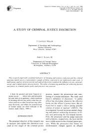 A letter sent to a sentencing judge in a criminal case should be addressed using the judge's full name, title and mailing address. Pdf A Study Of Criminal Justice Discretion