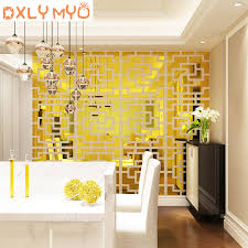 Looking for wall mirrors for bathroom, vanity area or living room. Geometric Sticker 3d Wall Stickers Large Acrylic Mirror Stickers Office Dining Room Living Room Wall Decor Home Decoration Wall Stickers Aliexpress