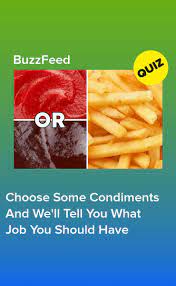 Choose Some Condiments And We Ll Tell You What Job You Should Have Fun Quizzes Hunger Games Quiz Told You So