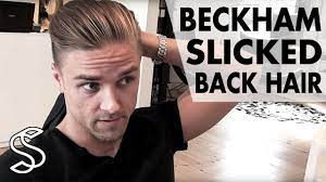 David Beckham Inspired Hairstyle Men S Modern Slicked Back Hair Tutorial By Vilain Gold Digger Youtube