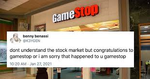 Stay up to date on the latest stock price, chart, news, analysis, fundamentals, trading and investment tools. Enjoy These Hilarious Memes About The Gamestop Stock Market Takeover