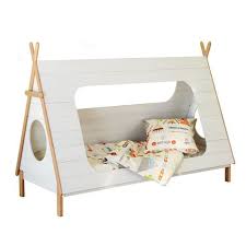 Lit 90x200cm En Pin Massif En Forme De Tipi Blanc Et Naturel Tipi Les Lits Enfants Meubles D Enfant Et Bebe Tous Les Meubles Decorati 가구 아이디어 가구 아이디어