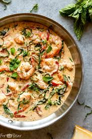 When the shrimp are almost cooked, add the wine and let it boil up and cook until the alcohol smell is gone. Creamy Parmesan Basil Shrimp Recipe Fox And Briar