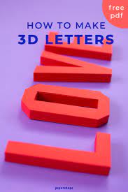 2 cut the solid outlines and score the dotted lines. How To Make A 3d Love Lettering From Paper Free Template Papershape