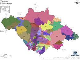 Lázaro cárdenas 021 nanacamilpa de mariano arista 022 acuamanala de miguel hidalgo 023 natívitas 024 panotla 025 san pablo del monte 026 santa cruz tlaxcala 027 tenancingo 028 teolocholco. Mapa De Tlaxcala Para Colorear Y Con Municipios Mexico Desconocido