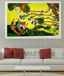 Title Painting 100 Auspicious Birds Size Width 60 Cm Height 90 Cm Painting Of A 100 Auspicious Birds For Peace Hap Painting Birds Painting Art Prints