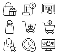 Ecommerce Icon Pack Business Icon Web Page Icon Banner Doodle