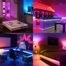 Led strip lights 16.4ft, rgb led light strips, 5050 smd led color changing tape light with 44 key remote and 12v power supply, led lights for bedroom, home decoration, tv backlight, kitchen, bar. 32 8ft Rgb Led Strip Lights Kit Rgb Led Light Strip 5050 Led Tape Lig Icreating