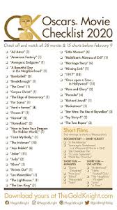 Oscars 2020 Download Our Printable Movie Checklist Plus Social Media Images Oscars Instagram Story Sn Oscar Movies Oscar Nominated Movies Oscar Movies List