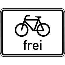Zusatzzeichen Radfahrer Frei Zusatzschild Vz 1022 10