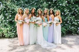Romantic California Barn Wedding Emily Jake Spring Bridesmaid Dresses Pastel Bridesmaids Wedding Bridesmaids