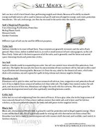 Salt Magick Spells Witchcraft Herbal Magic Wiccan Spell Book